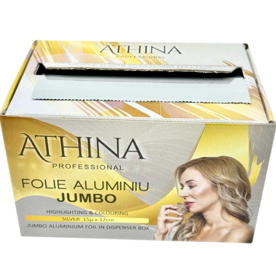 Imagine Folie aluminiu JUMBO vopsit suvite 12cm x 250metri cu cutter - ATHINA 