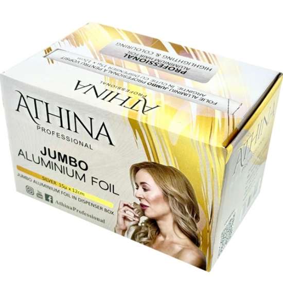 Imagine Folie aluminiu JUMBO vopsit suvite 12cm x 250metri cu cutter - ATHINA 