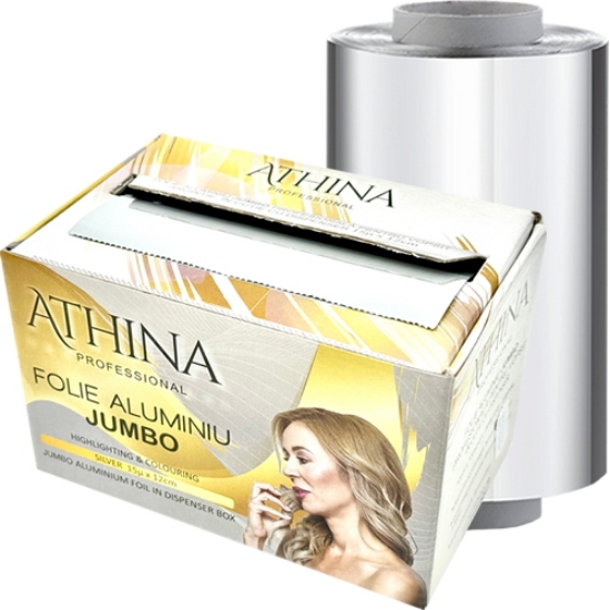Imagine Folie aluminiu JUMBO vopsit suvite 12cm x 250metri cu cutter - ATHINA 